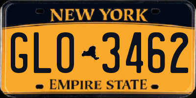 NY license plate GLO3462