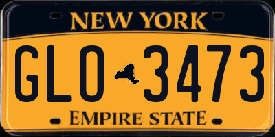 NY license plate GLO3473