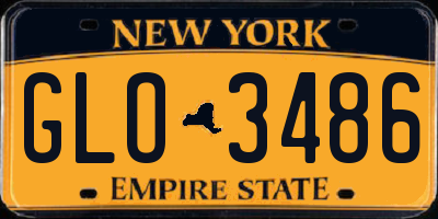 NY license plate GLO3486