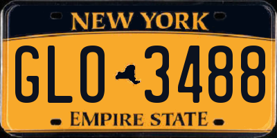NY license plate GLO3488