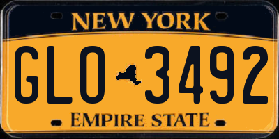NY license plate GLO3492