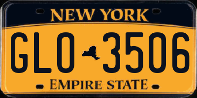 NY license plate GLO3506