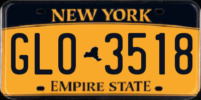 NY license plate GLO3518