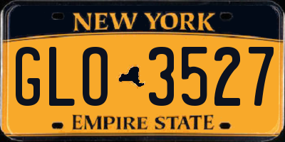 NY license plate GLO3527