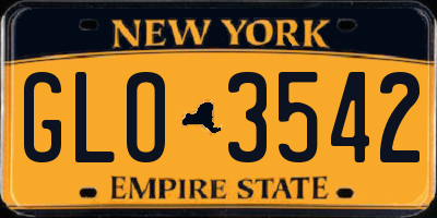 NY license plate GLO3542