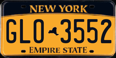 NY license plate GLO3552