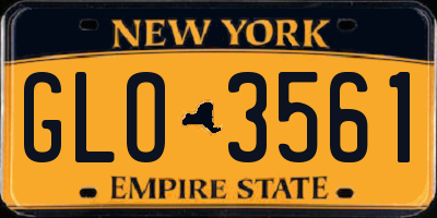 NY license plate GLO3561