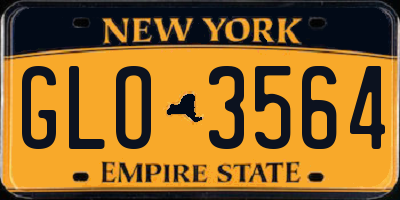 NY license plate GLO3564