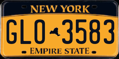 NY license plate GLO3583