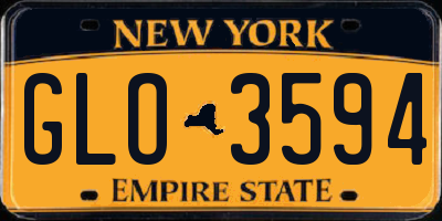 NY license plate GLO3594