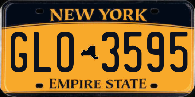 NY license plate GLO3595