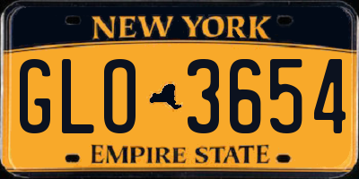 NY license plate GLO3654