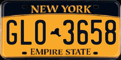NY license plate GLO3658