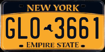 NY license plate GLO3661