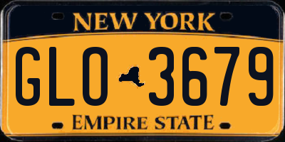 NY license plate GLO3679