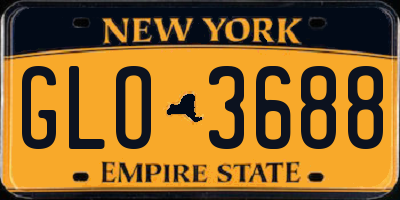 NY license plate GLO3688