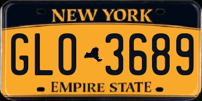 NY license plate GLO3689