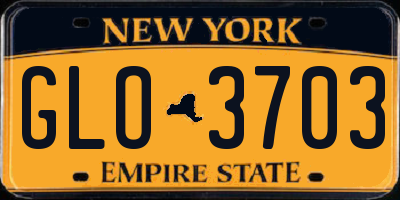 NY license plate GLO3703