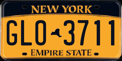 NY license plate GLO3711