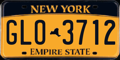 NY license plate GLO3712