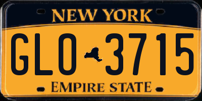 NY license plate GLO3715