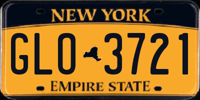 NY license plate GLO3721