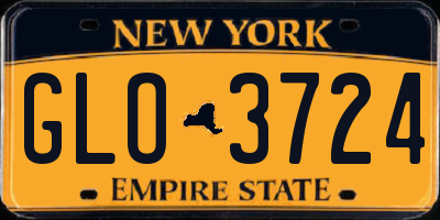 NY license plate GLO3724