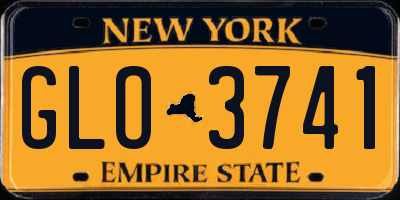 NY license plate GLO3741