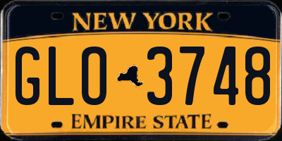 NY license plate GLO3748
