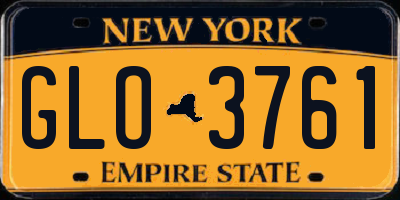 NY license plate GLO3761