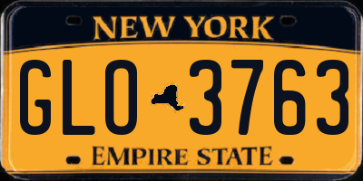 NY license plate GLO3763