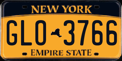 NY license plate GLO3766