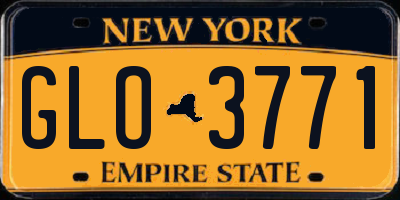 NY license plate GLO3771
