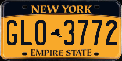 NY license plate GLO3772
