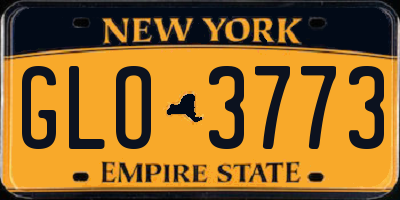 NY license plate GLO3773