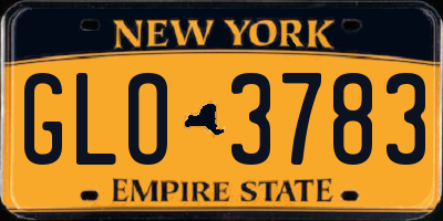 NY license plate GLO3783