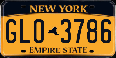 NY license plate GLO3786