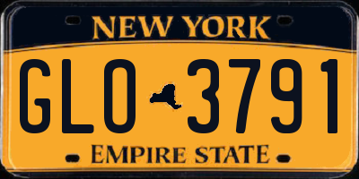 NY license plate GLO3791