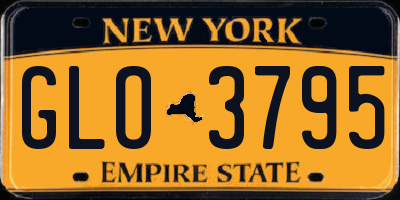 NY license plate GLO3795