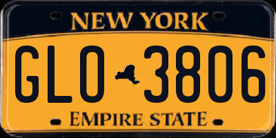 NY license plate GLO3806