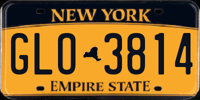 NY license plate GLO3814