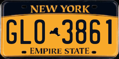 NY license plate GLO3861