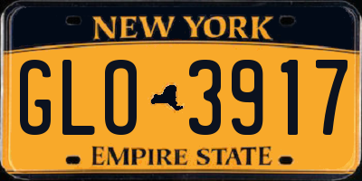 NY license plate GLO3917