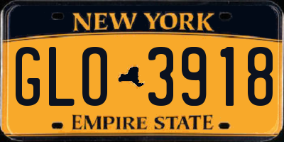 NY license plate GLO3918