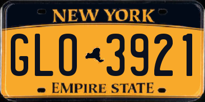 NY license plate GLO3921
