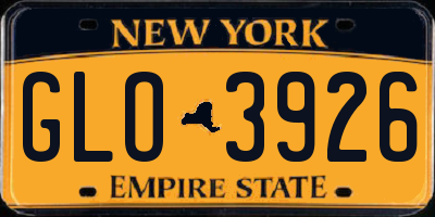 NY license plate GLO3926