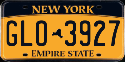 NY license plate GLO3927