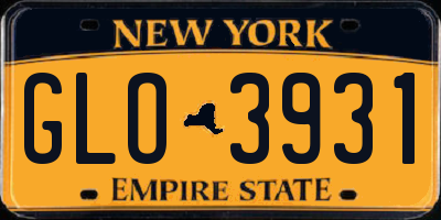 NY license plate GLO3931