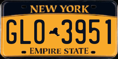 NY license plate GLO3951