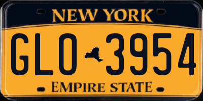 NY license plate GLO3954